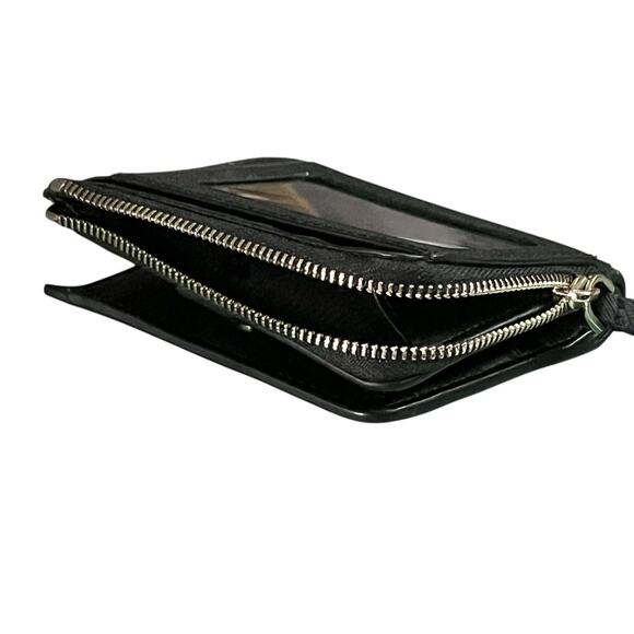 KATE SPADE Shimmy Glitter Black Small L-Zip Saffiano Leather Bifold Wallet - Picture 7 of 13